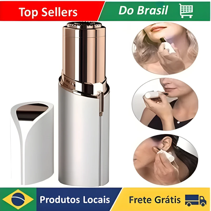 Depilador Elétrico Batom Portátil Facial Finishing Touch Removedor de Pêlos Indesejados Recarregável