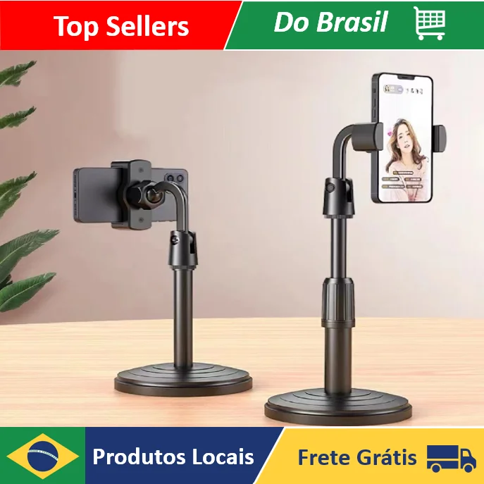 Suporte Para Celular De Mesa Com Altura Ajustavel Angulo 360º Universal ENVIO RAPIDO PARA TODO O BRASIL